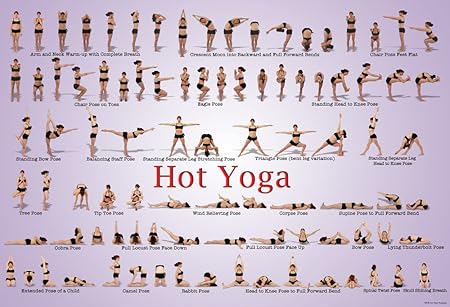 Hot Yoga Floor Chart And Wall Poster Laminated Poster 12 X 18