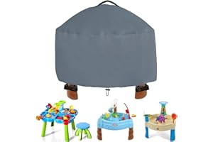 ANANMEI Kids Sand Water Table Cover (34 "DX18" H) ，Outdoor waterproof and UV resistant Sand water table covers are suitable for various styles and models， (Cover only) Grey