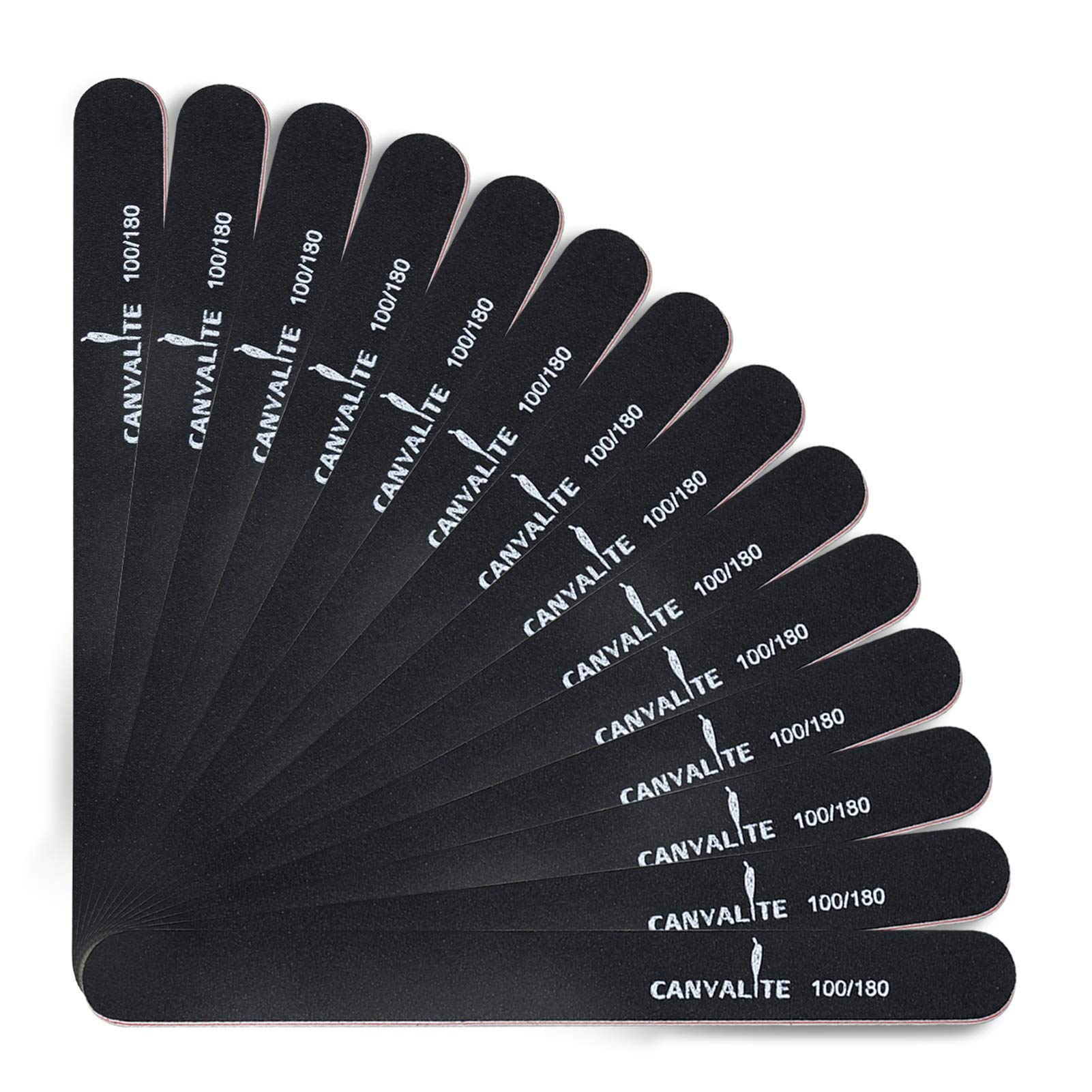 Canvalite 14 PCS Professional Nail Files Double Sided Emery Board(100/180 Grit) Nail Styling Tools Pet Grooming Tools for Home and Salon Use