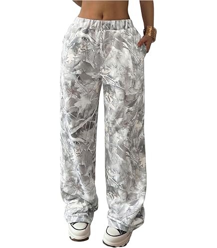 Amazon.com: SOLY HUX Girl's Camo Pants Cute Wide Leg Baggy