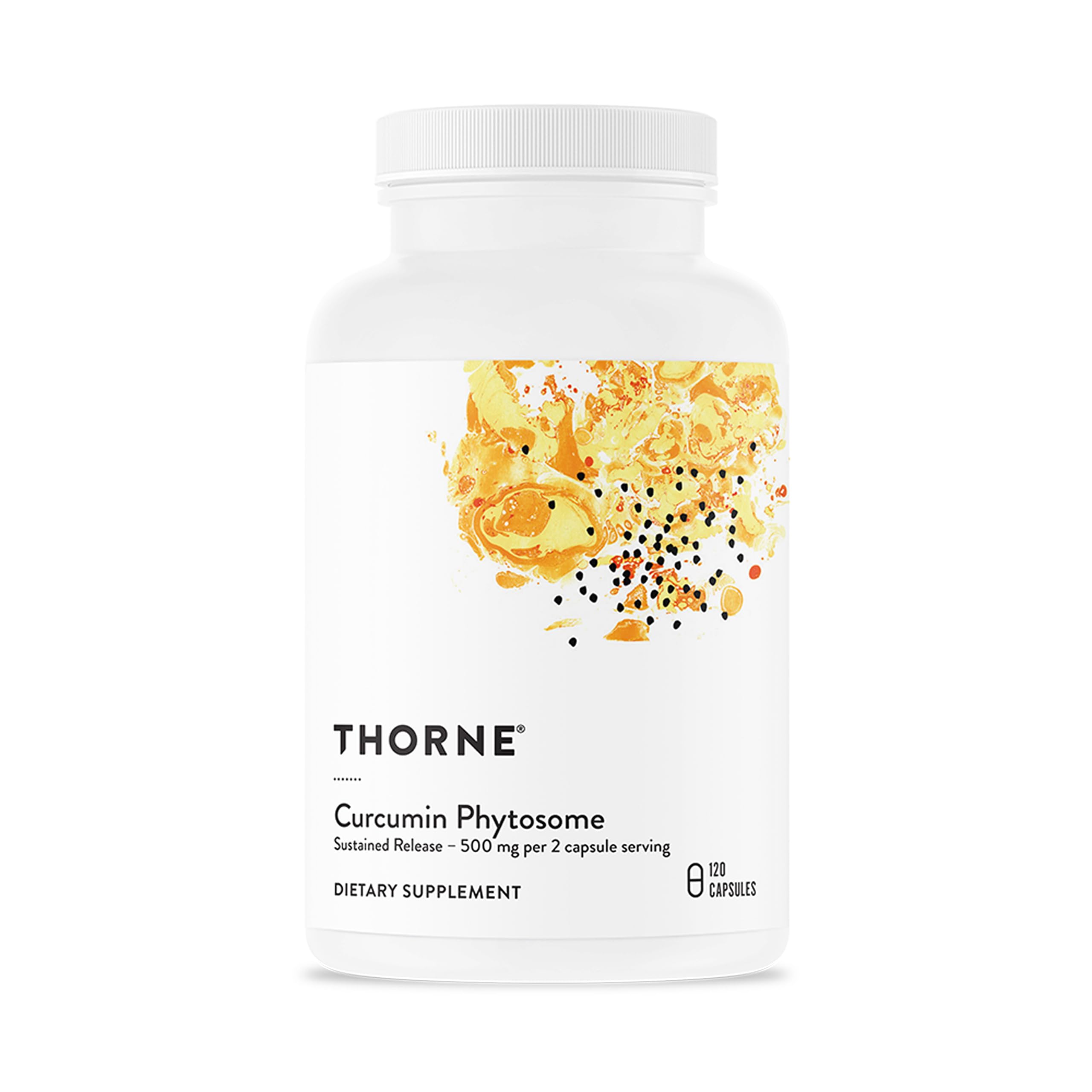Thorne Curcumin Phytosome 500 mg (Meriva) - Sustained Release, Clinically Studied, High Absorption - 120 Capsules