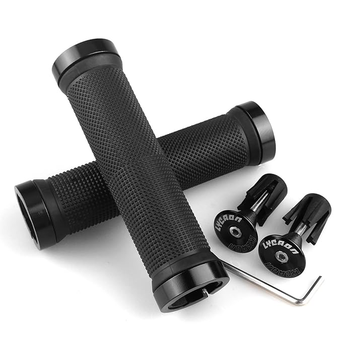LYCAON Bike Handlebar Grips, NonSlipRubber Adjustable Bicycle Handle