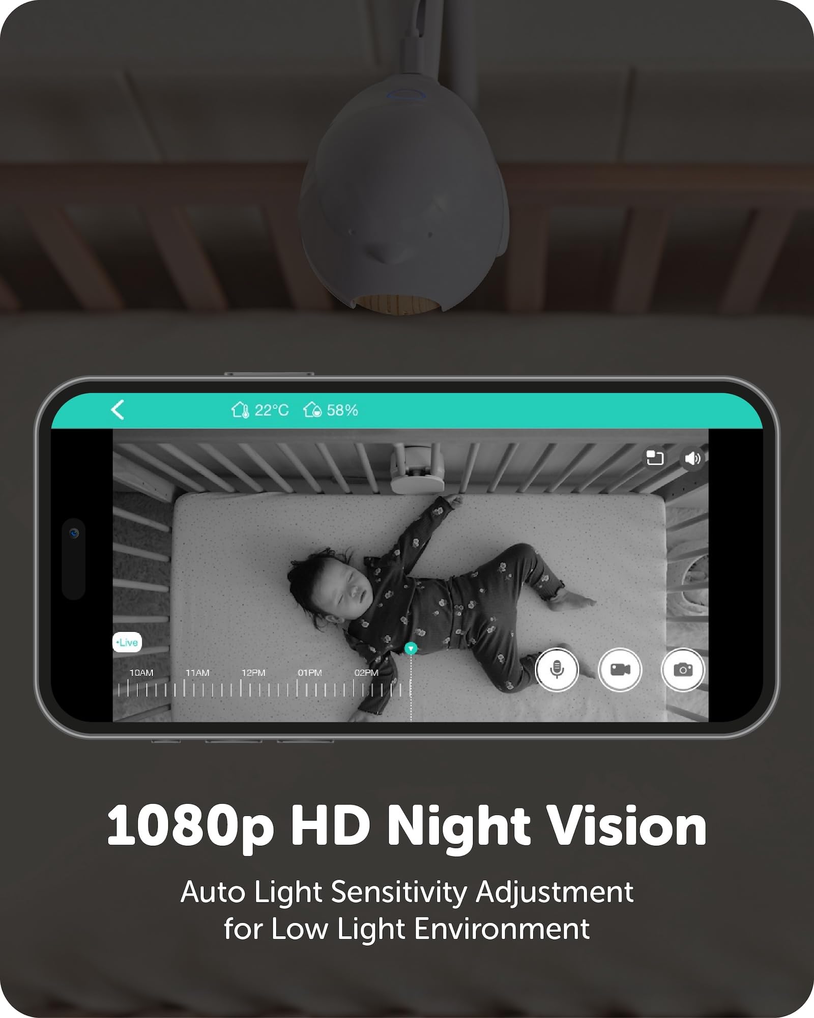 CuboAi Plus Smart Baby Monitor: Sleep Safety Alerts for Covered Face, Danger Zone & Sleep Analytics - 1080p HD Night Vision Camera, 2 Way Audio, Cry & Temperature Detection (Incl. 3 Stand Options)