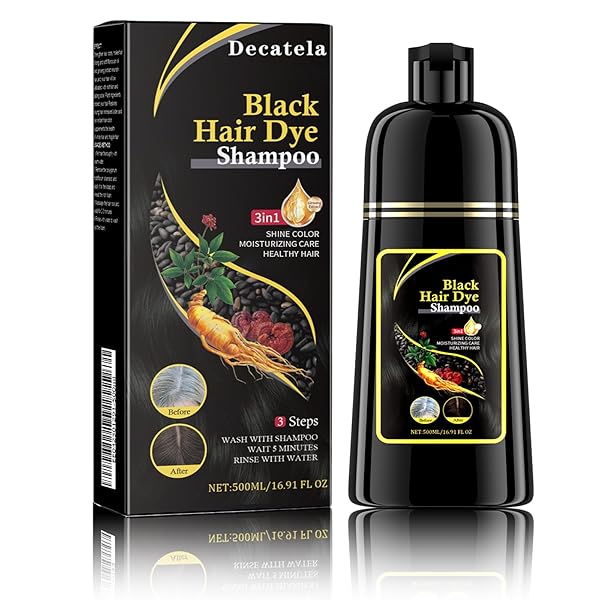 BLACK HAIR DYE SHAMPOO 3 IN 1, SHAMPOO...