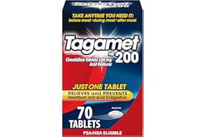 Tagamet HB 200 mg Cimetidine Acid Reducer and Heartburn Relief, Relieves and Prevents Indigestion, 70 Count