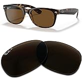 NEW RB2132 New Wayfarer Polarized Replacement Lenses For Men For Women+BUNDLE with ACCESSORY EYEWEAR KIT