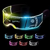 CLZFXS Led Visor Glasses Light Up 7 Colors and 4 Modes, Cyberpunk Glasses for Halloween Cosplay Party Bar Adults