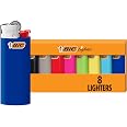 BIC Mini Lighters, Reliable and Safe, Lighters for Candles, Assorted Colors, 8-Pack of Pocket Lighters (Colors May Vary
