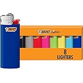 BIC Mini Lighters, Reliable and Safe, Lighters for Candles, Assorted Colors, 8-Pack of Pocket Lighters (Colors May Vary