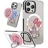 Lotadilo Cute Case for iPhone 14 Pro for Women Girls - Funny Castle Design Compatible with Magsafe Magnetic Ring Holder Kickstand Fashion TPU Phone Covers for iPhone 14 Pro Phone Case