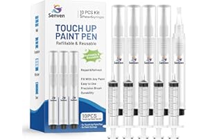 kyoryuger Refillable Paint Touch Up Pens Fillable 5PCS Touch Up Paint Pen, Reusable Wall Paint Repair Tool 10pcs Set for Walls, Woods, Floor, Window, Diy, Furniture, Cabinet, Arts, Crafts, Markers