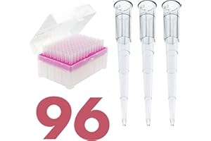 Kashi Scientific 200 uL Universal Racked Laboratory Pipette Tips, Sterile Dnase/Rnase Free, Pyrogen Safe [200ul, Non-Filtered, 96 Tips]