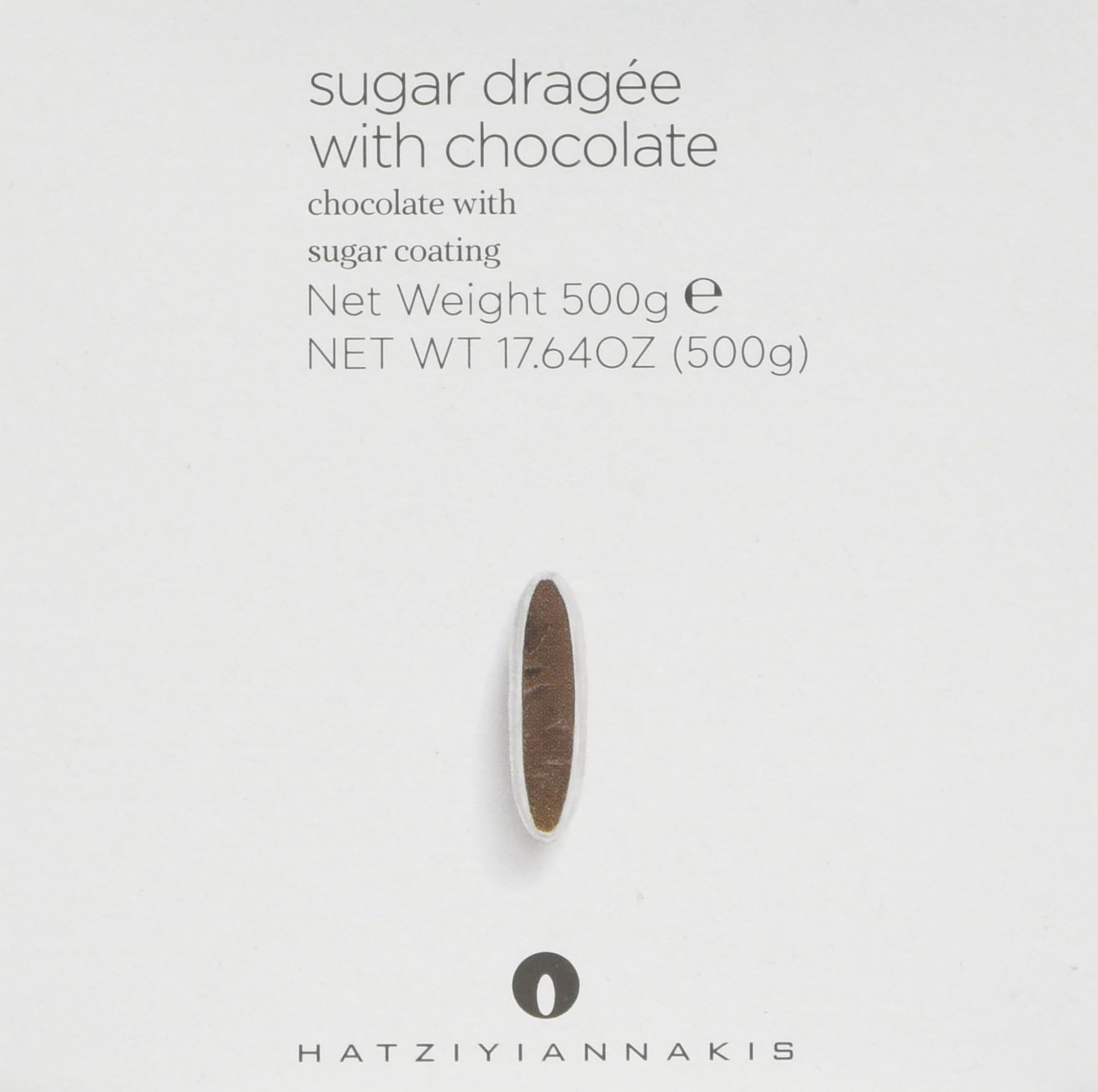Hatziyiannakis Sugar Dragées with Chocolate Small Heart Multi-Colors Polished, 500 g