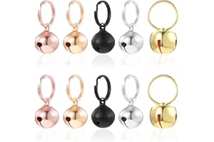 Thrymme 10 Pcs Small Bell for Dog Collar, 1/2 Inch Dog Bells for Collar for Small Dogs And Cats for Puppy Collars, Secure Attachment, Clear Ringing Sound