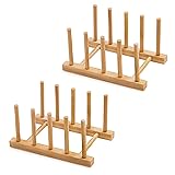 Oyydecor Bamboo Dish Drying Rack for Kitchen