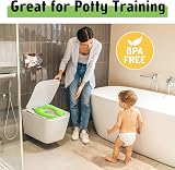 Maliton Foldable Frog Toddler Toilet Seat for 1-6 Years Green view 6