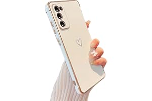 ZTOFERA Designed for Samsung Galaxy S20 FE 5G Case,Cute Plating Edge Love Hearts Pattern with Camera Lens Protection Phone Co