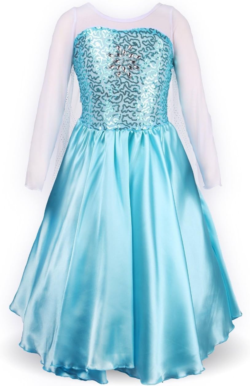 BJBJ Girls' Princess Elsa Fancy Dress Costume Size 2-3years