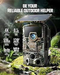 CEYOMUR 4K Solar Trail Camera, 60MP WiFi 6 Trail