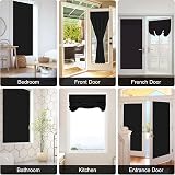 Maritown Blackout Door Curtain 1 Panel French Door Tie Up Shade view 5