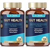 Totaria 4-in-1 Gut Health Supplement with Probiotics, Prebiotics, Postbiotics & Digestive Enzymes for Women & Men, 60 Billion CFU Probiotics for Gut and Digestion, Strong Immunity, Skin (2 Pack)