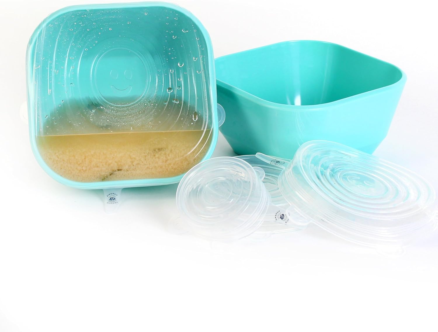 Silicone Stretch Lids (6-Pack of Various Sizes BPA Free) | Bowl Covers | Reusable and Replace Plastic Wrap | Food Lids | Keeps Food Fresh for Longer.