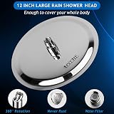Voolan 12 Inch Rain Shower Head 304 Stainless Steel Chrome High Pressure view 2
