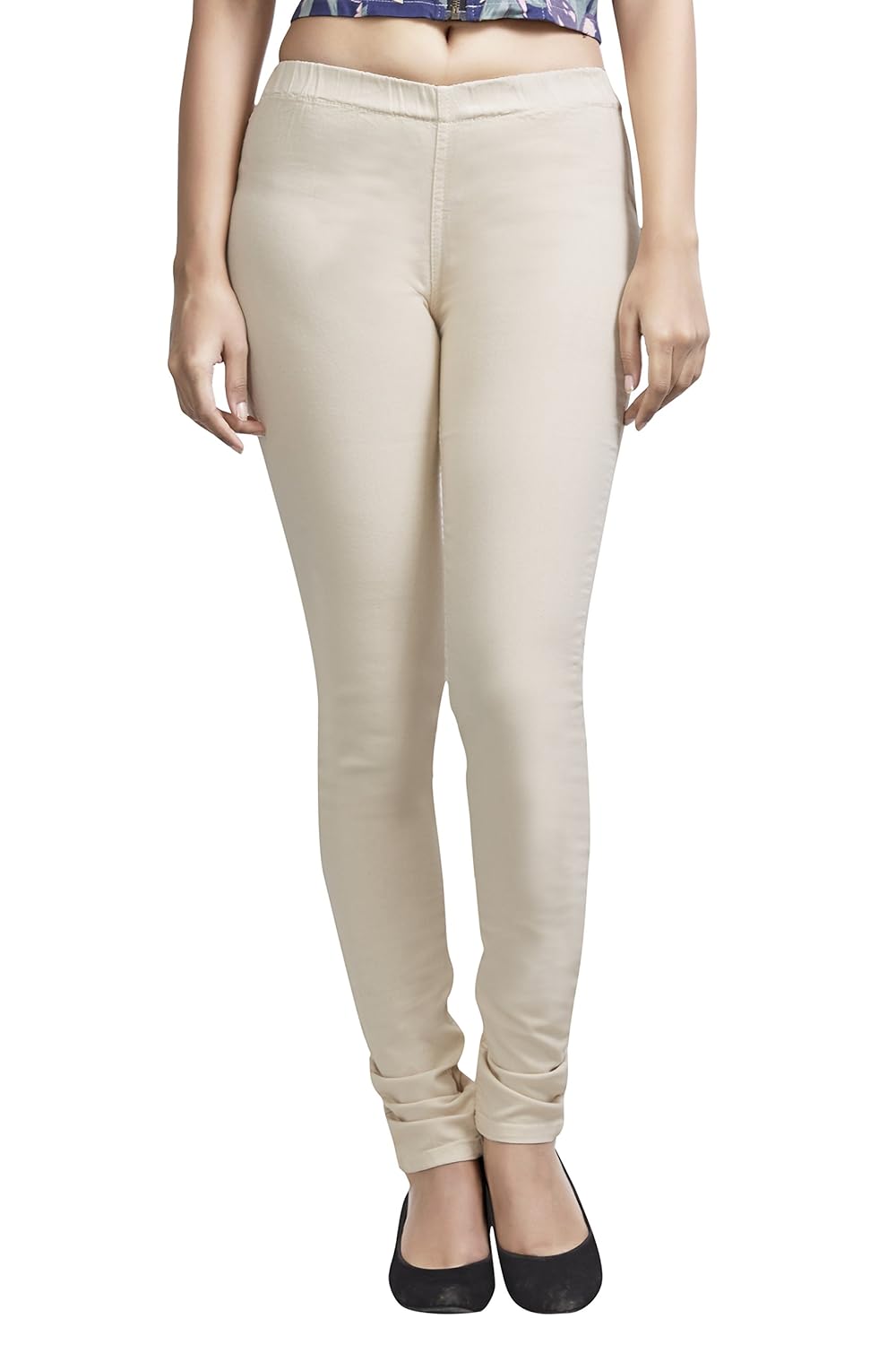 adbucks denim jeggings with elasticated waistband for womens (plus size also available)