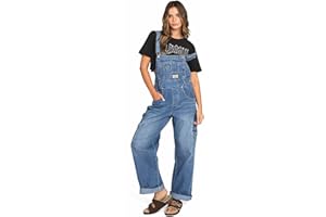 Lana Roux 90s Retro Dungaree Utility Denim Twill Jumpsuit Overalls