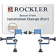 Rockler Cabinet Drawer Clamps Right & Left, Steel & Plastic Front Clamps for Easy Installation