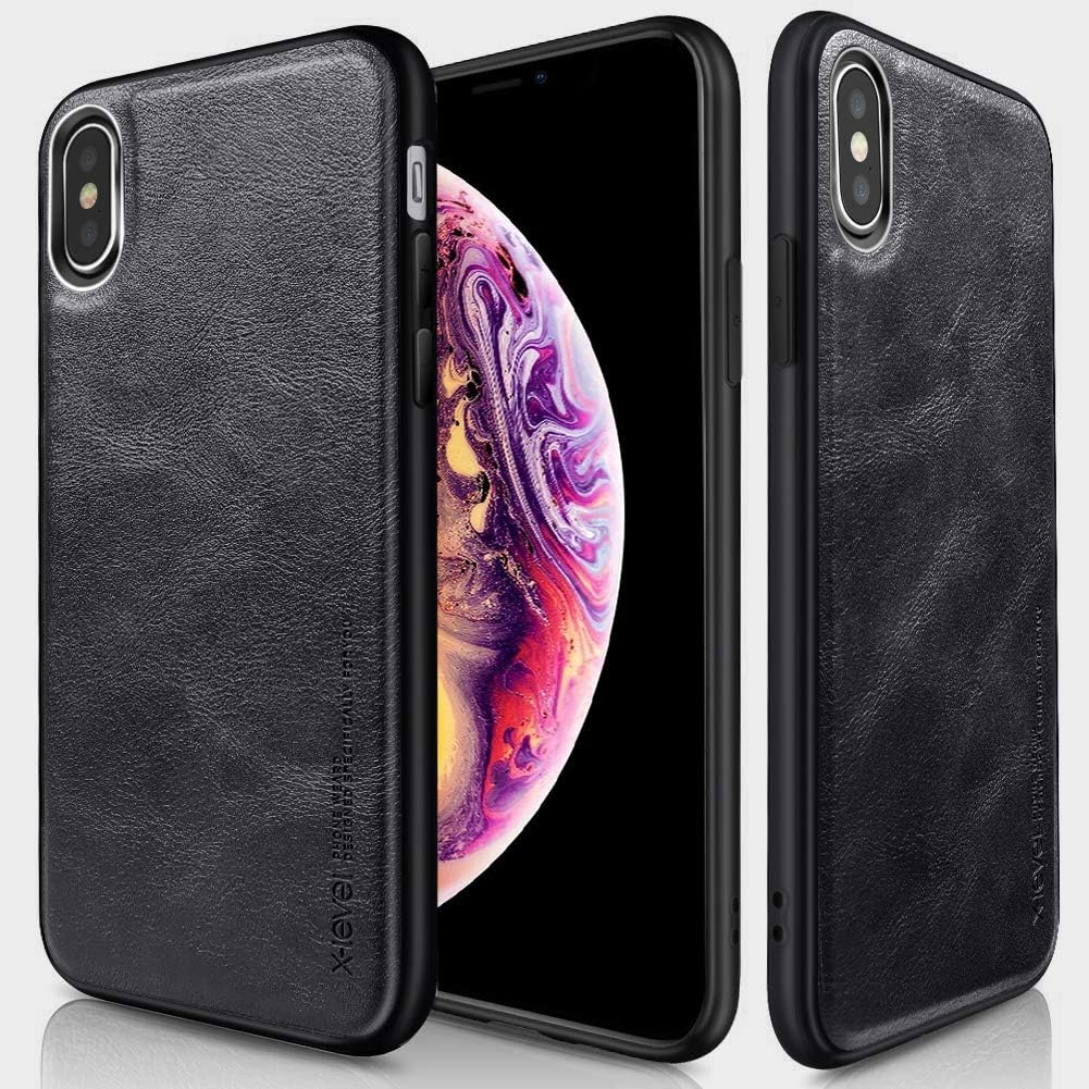 Xlevel iPhone Xs Case, iPhone X Case Slim Thin Premium Leather Luxury