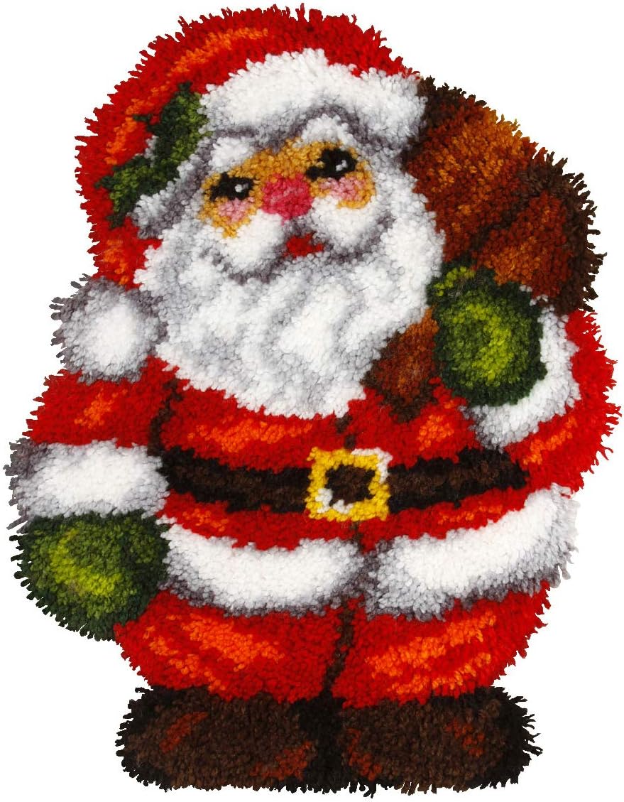 Orchidea Latch Hook Kit: Cushion: Shaped: Santa, Multi, 35 x 46cm