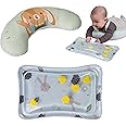 Taf Toys Tummy Time Training Set with Water Mat & Supportive Cushion for Baby Development, Newborn & Toddler Play Mat & Lounge Cushion