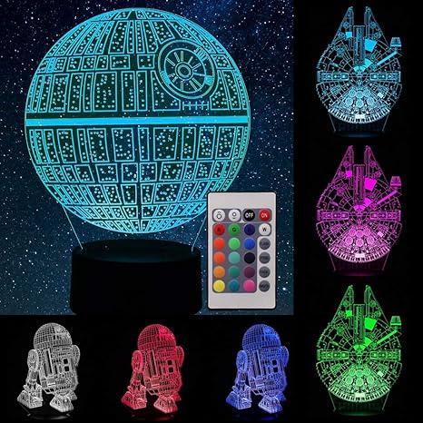 3d Led Illusion Lamp Star Wars Night Light Three Pattern And 7