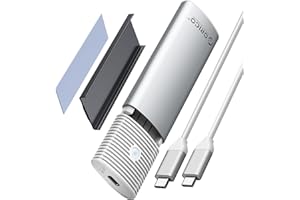 ORICO M.2 NVMe SATA SSD Enclosure Adapter Tool-Free, USB C 3.2 Gen 2 10Gbps NVMe, 5Gbps NGFF SATA PCIe M-Key(B+M Key) 2230/2242/2260/2280, Aluminum External M2 Reader Support UASP Trim- PWDM2-WH