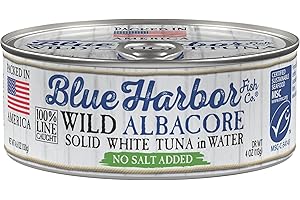 Blue Harbor Fish Co. Wild Albacore Tuna in Water with No Salt Added, 4.6 Ounce
