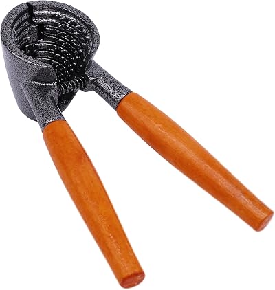 Anwenk Heavy Duty Nutcracker Pecan Walnut Plier with Wood Handle