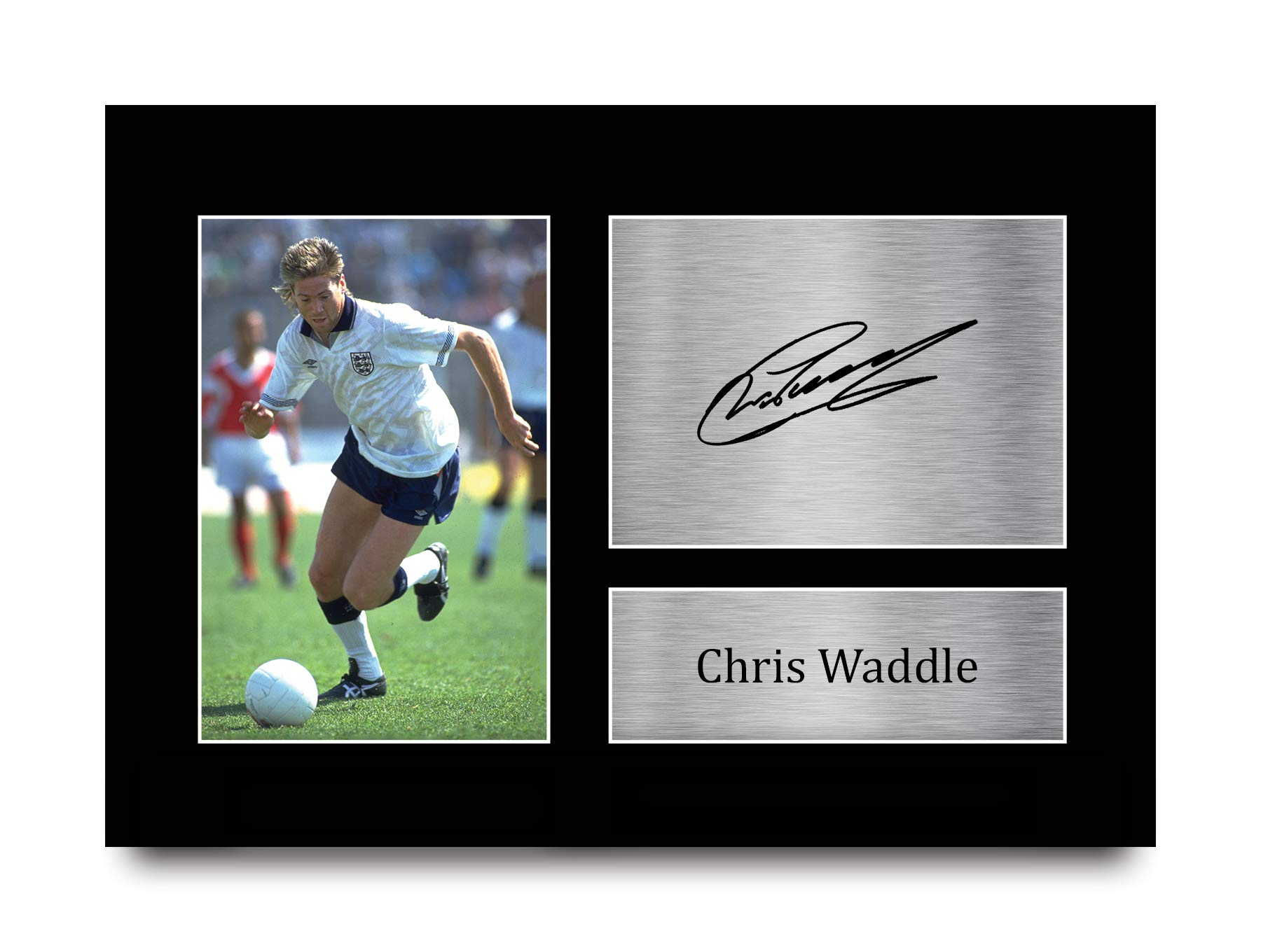HWC Trading A4 Chris Waddle England Gifts Printed Signed Autograph Picture for Fans and Supporters - A4