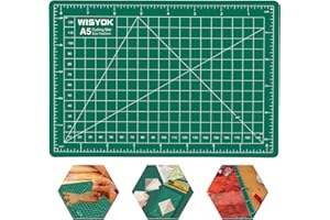 WISYOK 6" x 8" A5 Self-Healing Craft Mat, Small Rotary Cutting Mat for Sewing, Fabric, Ideal for DIY Crafts, Children, Hobbyists