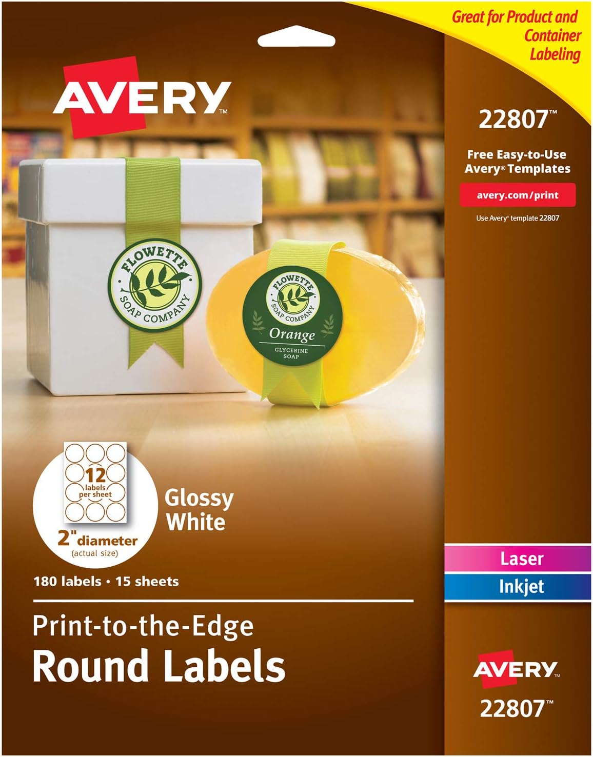 avery circle sticker paper