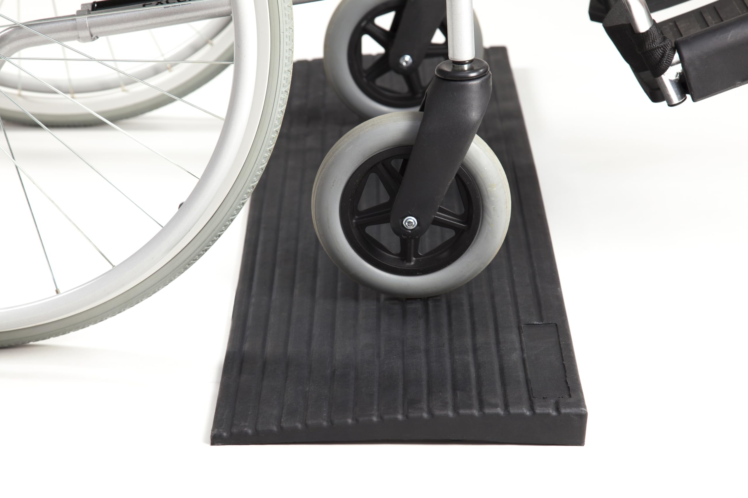 The Ramp People Rubber Threshold Ramp 4mm - 100mm (24mm) - Rubber Ramp, Wheelchair Ramp, Scooter Ramp for Doorways, Doorsteps, Kerbs