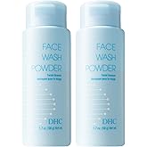 DHC Face Wash Powder 2 pack, Luxurious Foaming Lather, Lightweight Powder Formula, Gently Exfoliates, Hydrating, Fragrance and Colorant Free, Ideal for All Skin Types, 1.7 oz. Net wt.