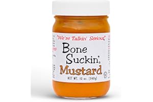 Bone Suckin' Mustard, World Champion Flavor, Made in the USA, Non-GMO, Gluten-Free, Kosher and has No High Fructose Corn Syrup (12 oz, Original)