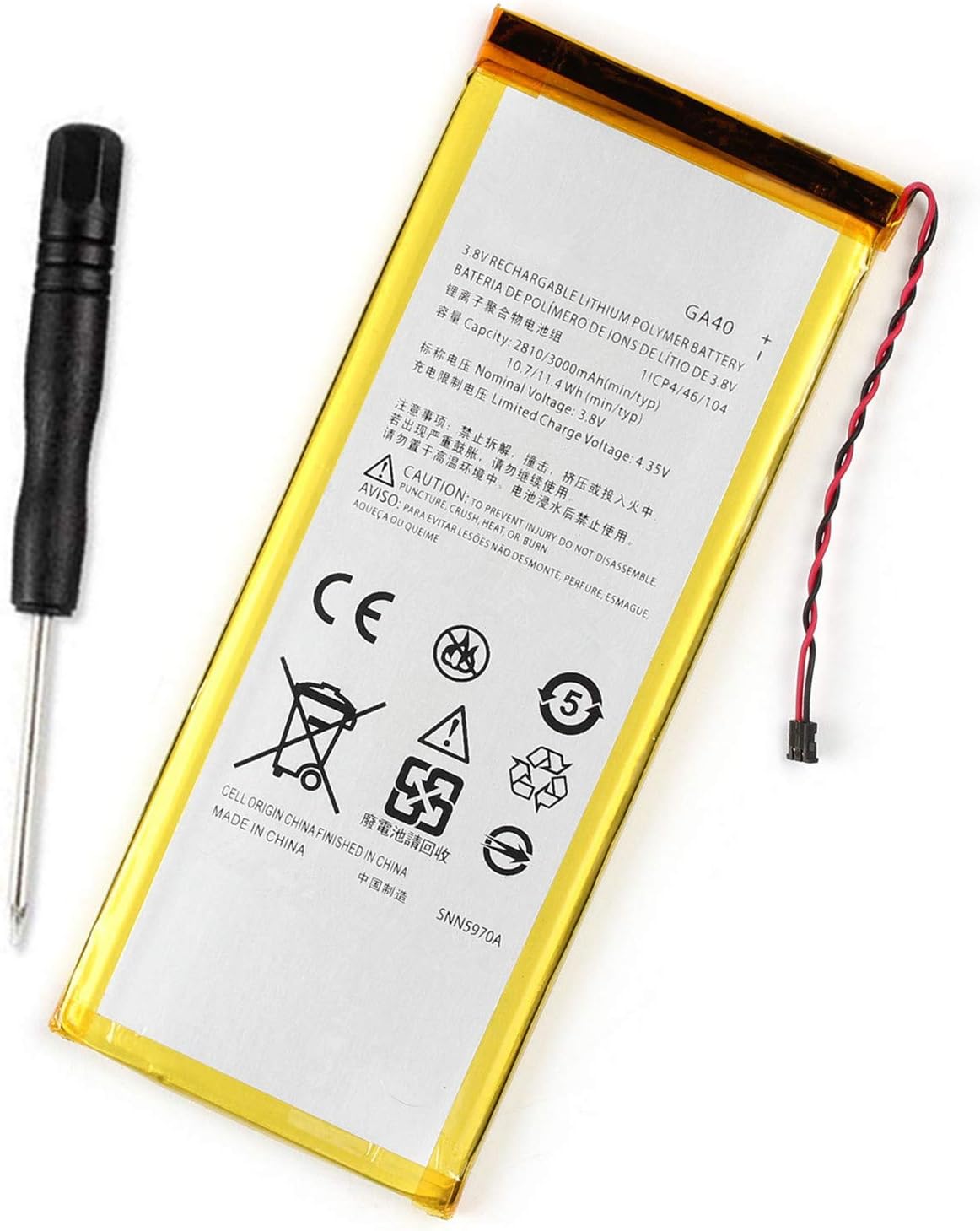 Uniamy GA40 SNN5970A 1ICP4/46/104 Replacement Battery For Moto G4 Plus XT1644 XT1643 XT1642 XT1641 XT1640