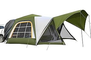 YTAOEO SUV Tent Attachment for Camping, Car Tents for SUV Tailgate Tents with Screen Room & Awning,Easy Set Up Car Camping Pop Up Tent