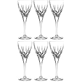Barski Wine Glass - Goblet - Red Wine - White Wine - Water Glass - Stemmed Glasses - Set of 6 Goblets - Crystal like Glass - 8.3 oz. Beautifully - Cut Crystal - Designed Made in Europe
