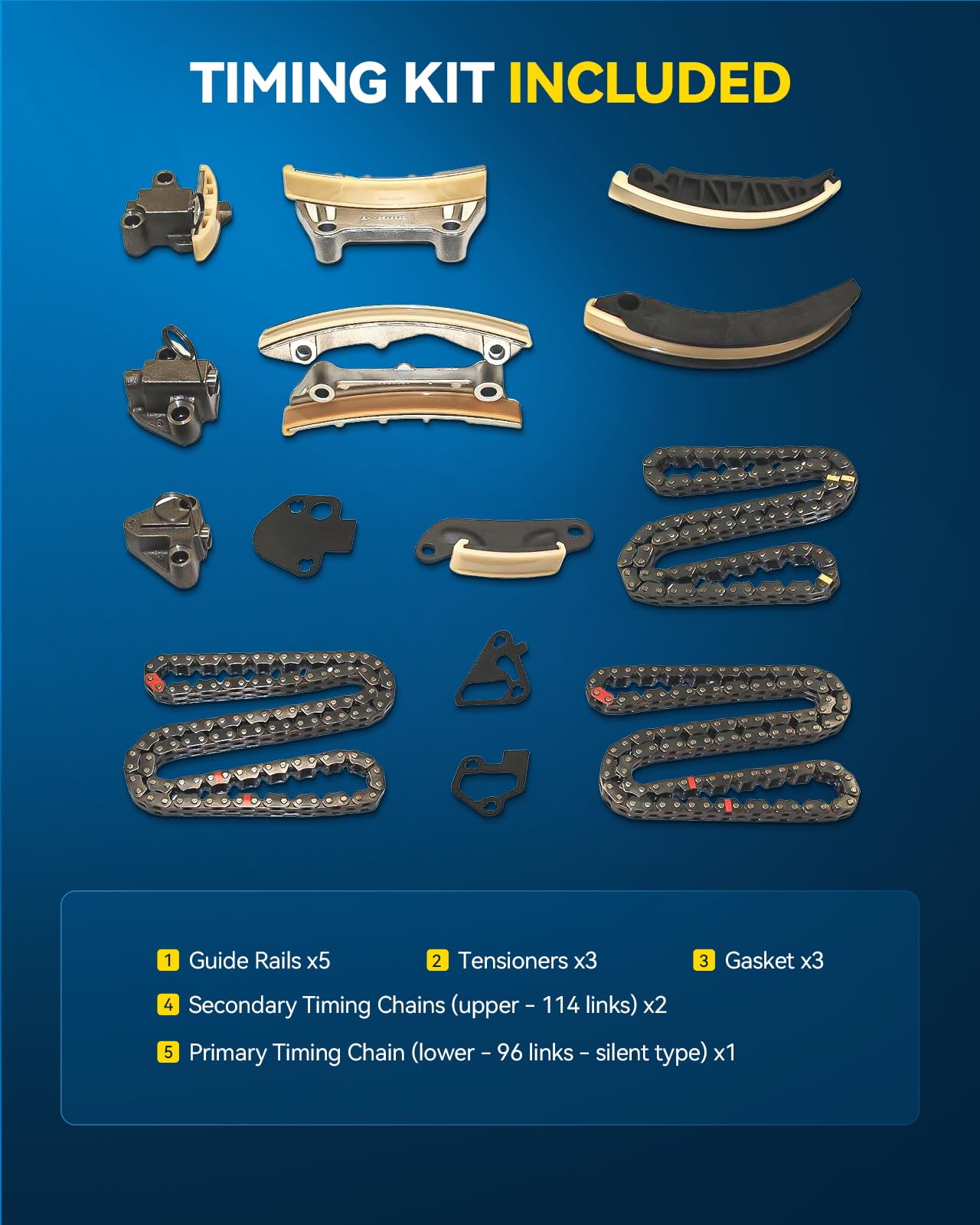 Condition photo showing As Is for philtop timing chain kit 3.6l 3.0l, compatible with chevy traverse 2009-2022, buick enclave 2008-202