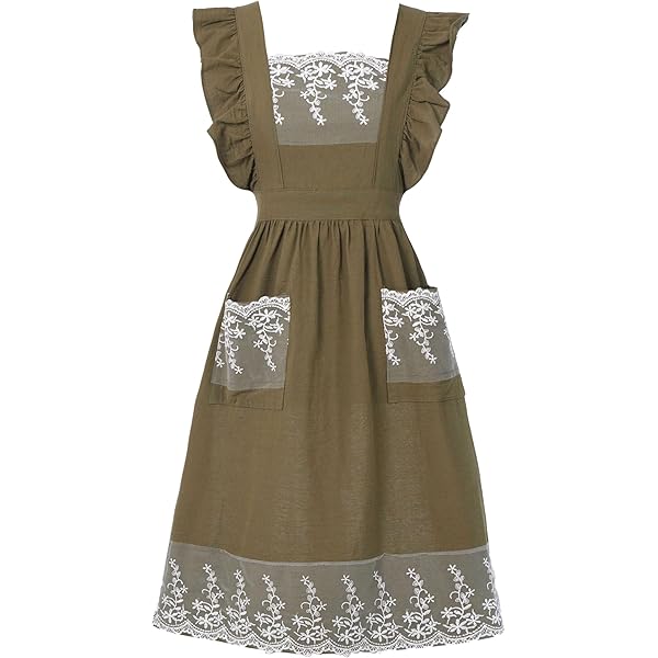 【GROVE】 VALE APRON DRESS / 追跡付 Amazon.com: Vibsion Lace Ruffle Apron for Women Colonial