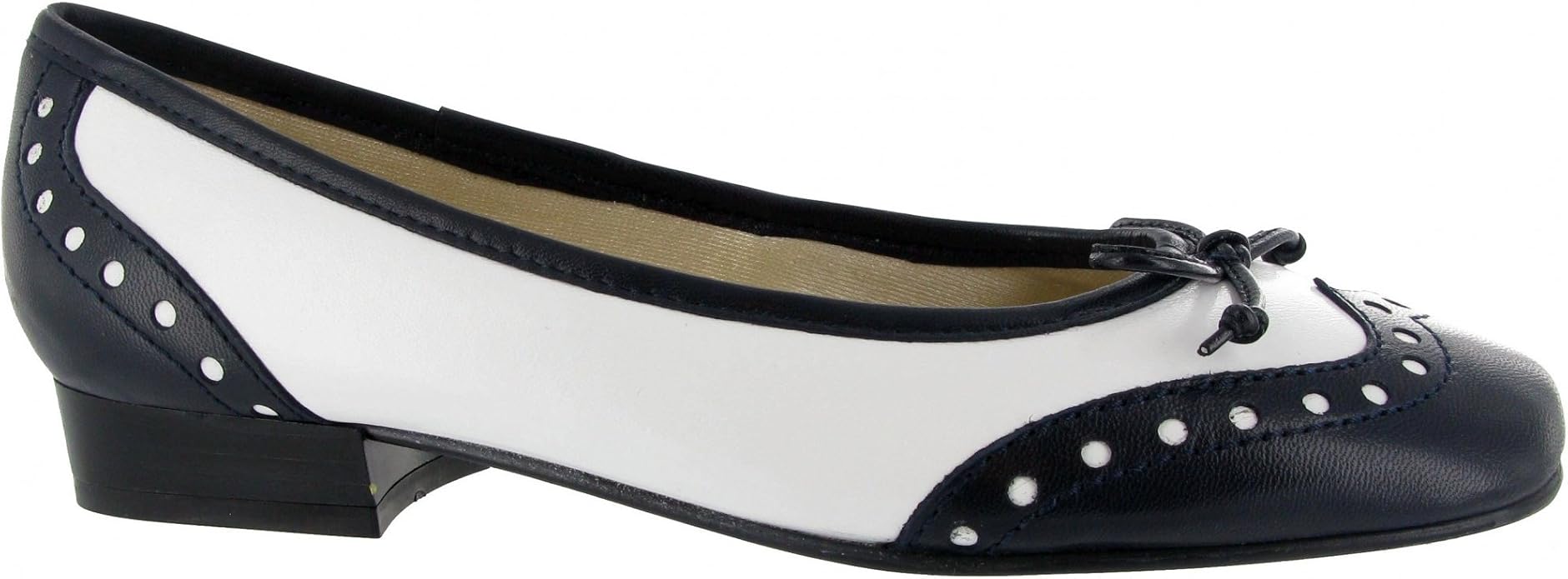 Riva Brogue Navy/White Ballerina/Womens Shoes Amazon.co