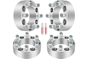 GDSMOTU 4pcs 2" Inch 6x5.5 to 6x5.5 Wheel Spacers Adapters 14x1.5 Studs 6x139.7 for 6 Lug for GMC for Yukon/Yukon Xl/Sierra 1500, for Chevrolet for K1500/Express 1500, for Cadillac for Escalade